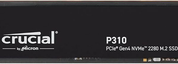 Crucial P310 1TB SSD, PCIe Gen4 NVMe M.2 2280, Up to 7,100MB/s, for Laptop, Desktop (PC), & Handheld Gaming Consoles, Includes Acronis Data Recovery Software, Solid State Drive - CT1000P310SSD801
