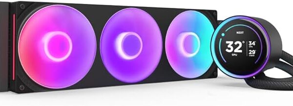NZXT Kraken Elite 360 RGB 2024 - AIO CPU Liquid Cooler - 360mm Radiator - F360 RGB Core Fan - Customizable 2.72" IPS LCD - NZXT Turbine Pump - AMD® AM5, AM4 - Intel® LGA 1851/1700, 1200/115X - Black