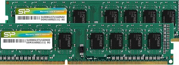 Silicon Power DDR3 16GB (2 x 8GB) 1600MHz (PC3 12800) 240-pin CL11 1.35V / 1.5V Unbuffered UDIMM PC Computer Desktop Memory Module Ram Upgrade